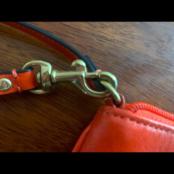 Coach wristlet, vibrant orange. - Picture 3 of 5